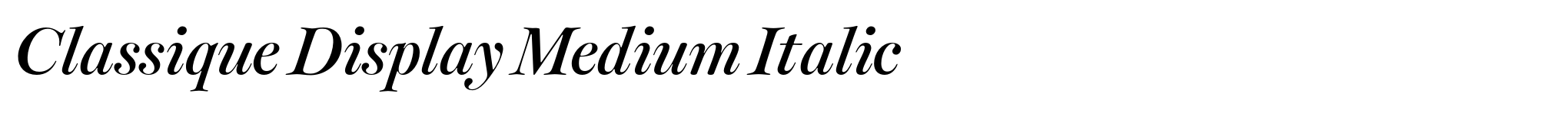 Classique Display Medium Italic image